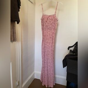 Pink Floral Maxi Dress
